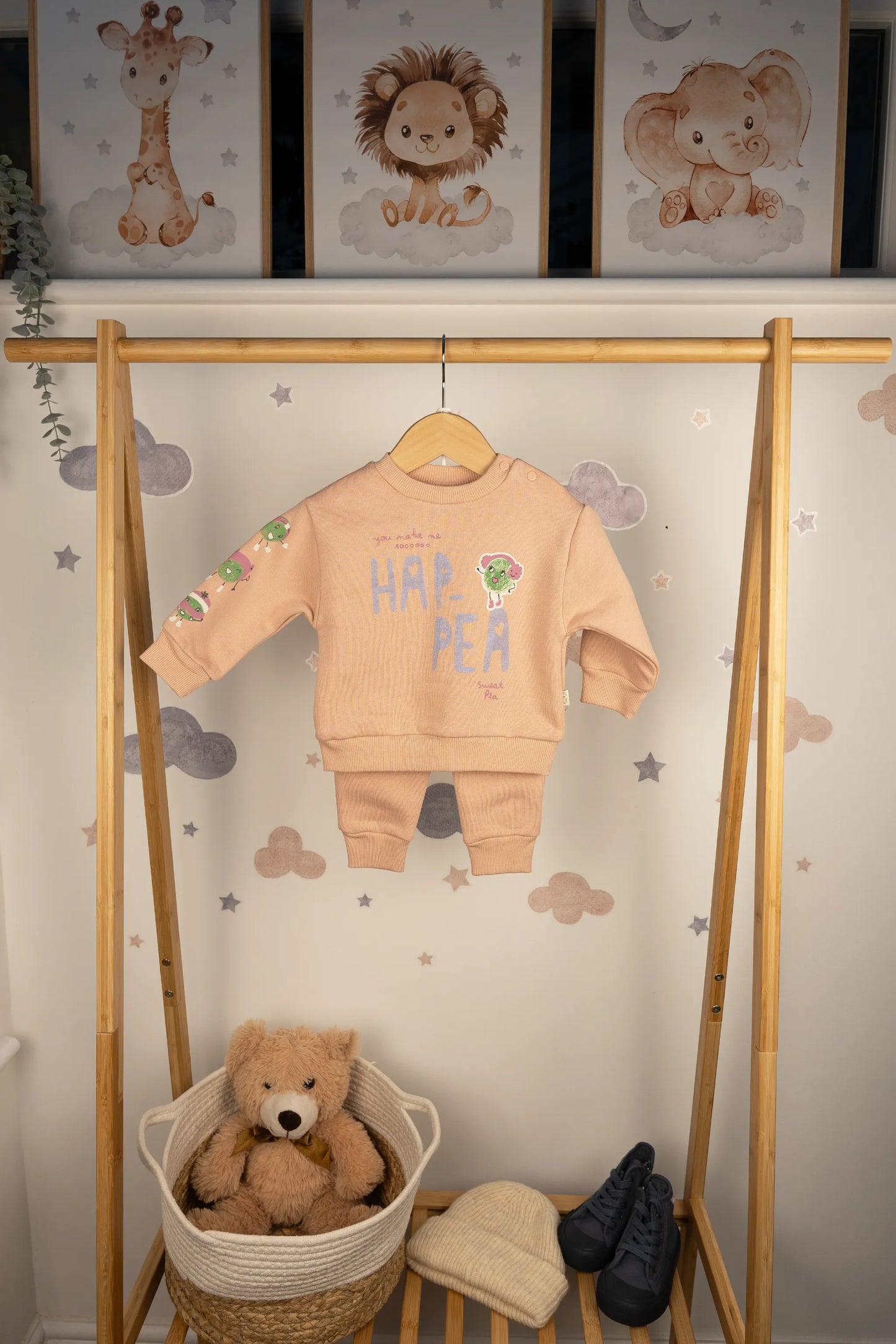 HAP-PEA PRINTED BABY GIRL SWEATSHIRT & TROUSERS PACK (6-24M)