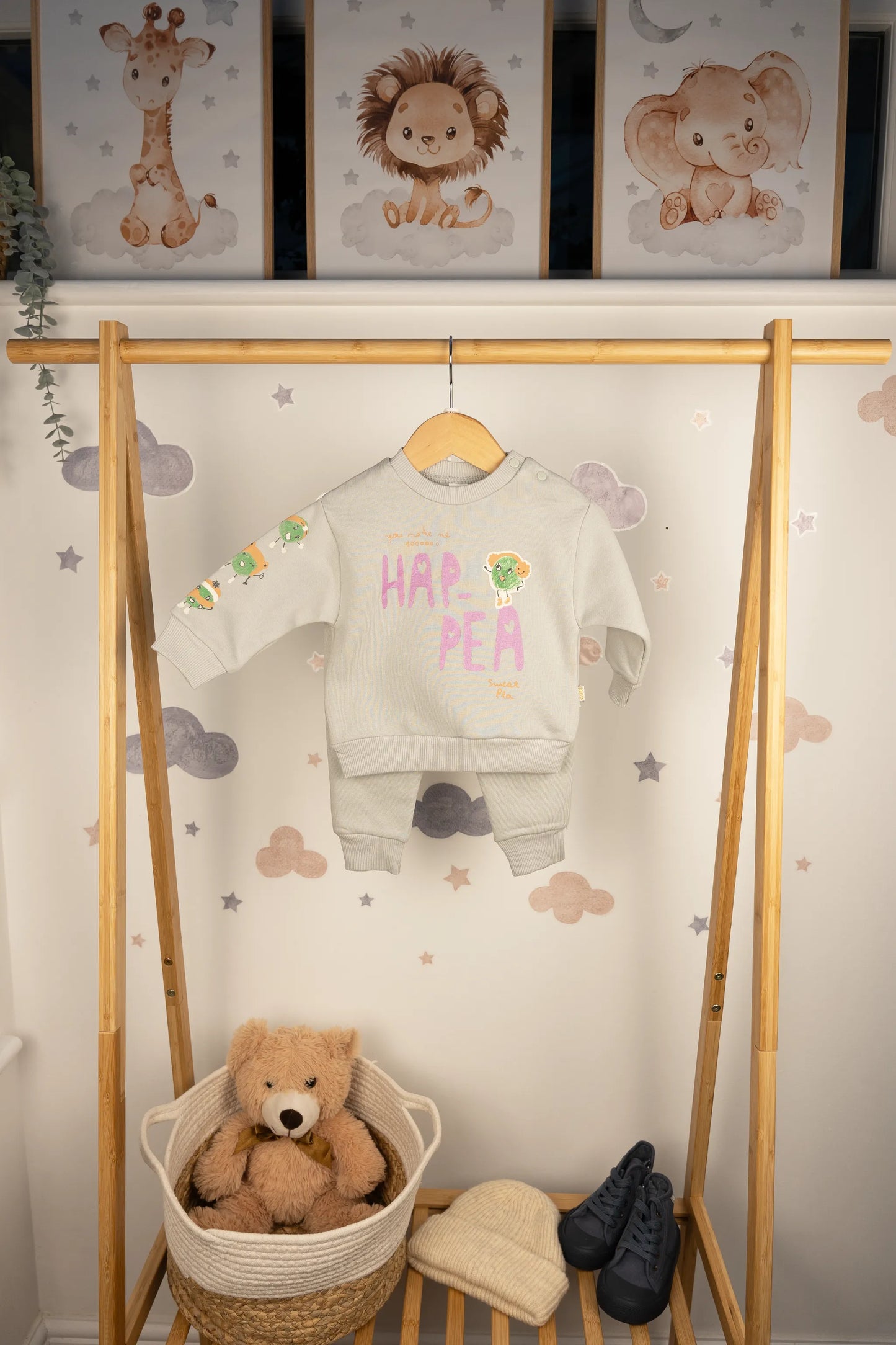 HAP-PEA PRINTED BABY GIRL SWEATSHIRT & TROUSERS PACK (6-24M)