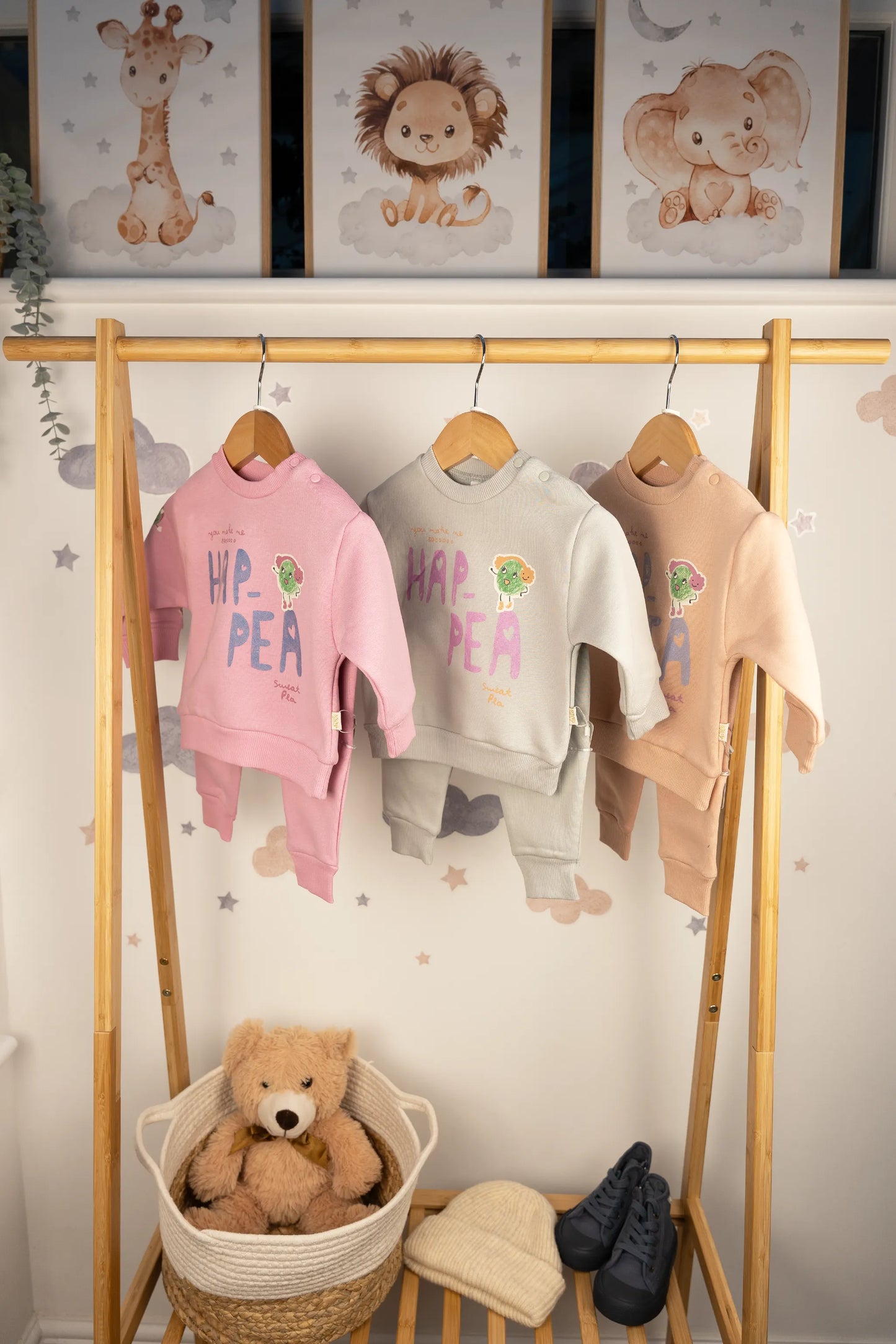 HAP-PEA PRINTED BABY GIRL SWEATSHIRT & TROUSERS PACK (6-24M)