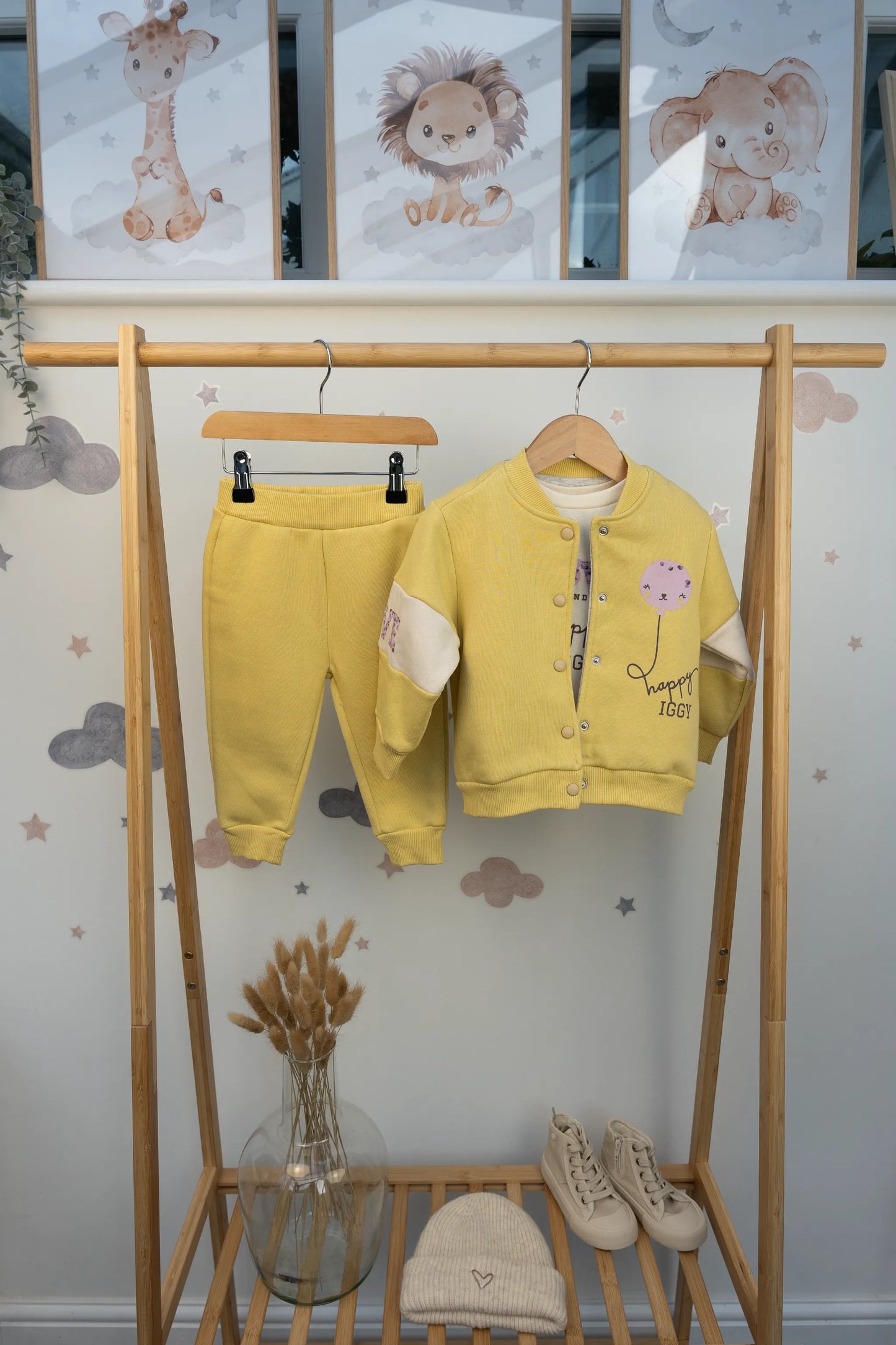 3-PIECE BALLOON OUTFIT SET – LILAC, YELLOW, PURPLE, & SALMON (6-24M)