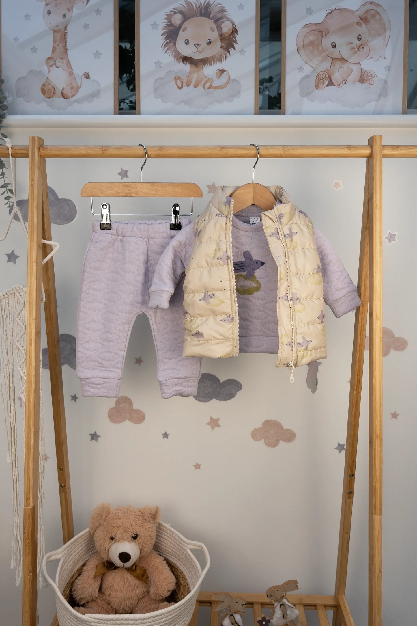 LILAC QUILTED BABY GIRL 3-PIECE SET (3-18M)