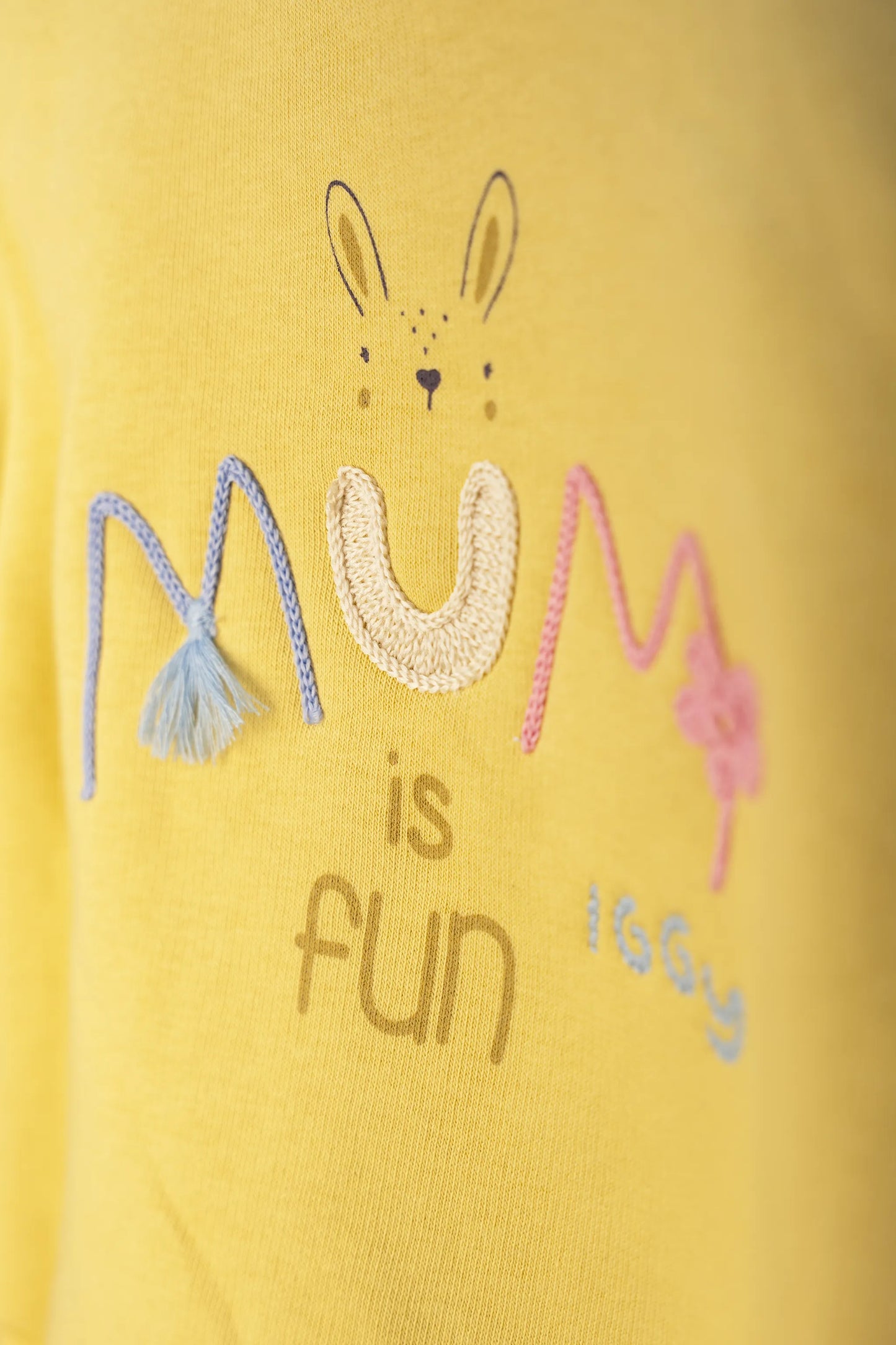 MUM IS FUN SLOGAN PRINTED 3 THREAD SWEATSHIRT & JOGGERS SET (6-24M)