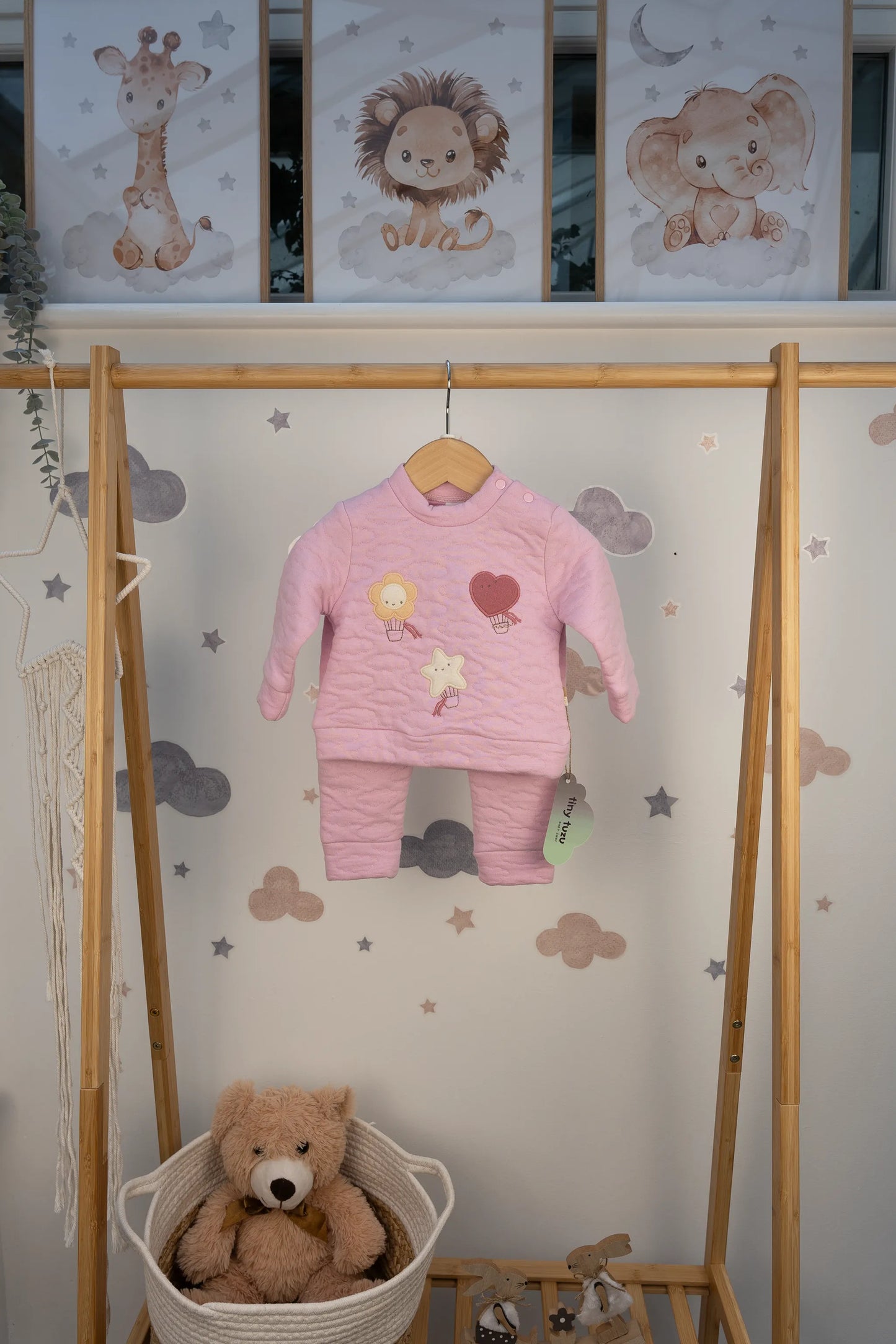 QUILTED BABY 2-PIECE SET WITH EMBROIDERY (3-18M)