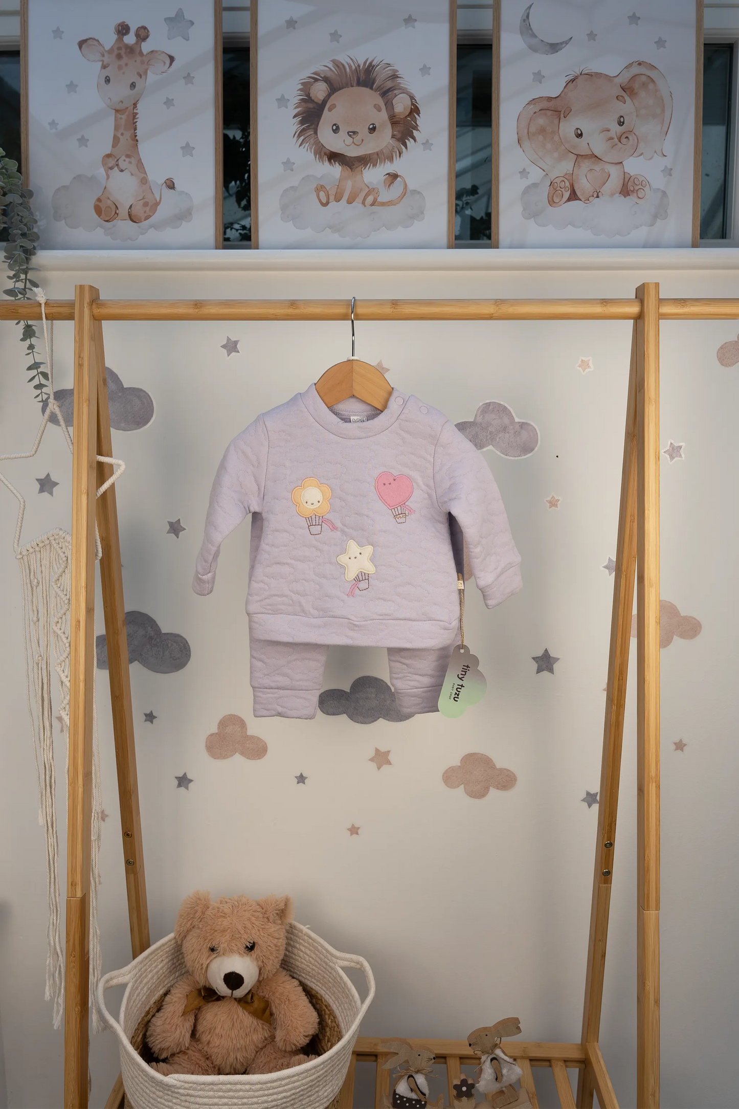 QUILTED BABY 2-PIECE SET WITH EMBROIDERY (3-18M)