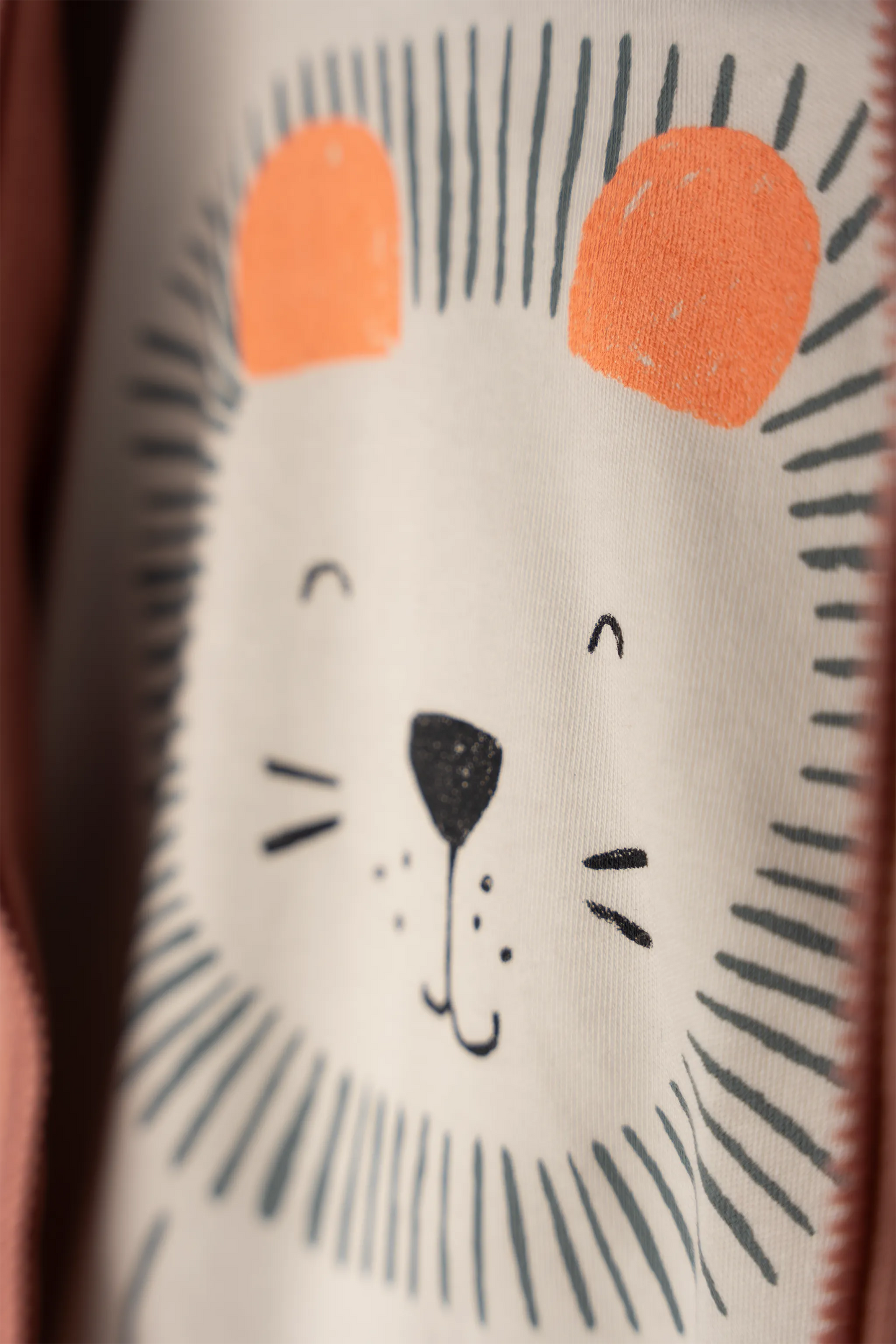 ROAR LION COTTON BABY OUTFIT SET IN SALMON (6-24M)