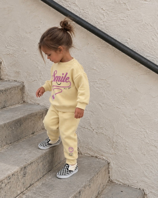 SMILE BABY GIRL 3 THREAD TRACKSUIT SET (6-24M)