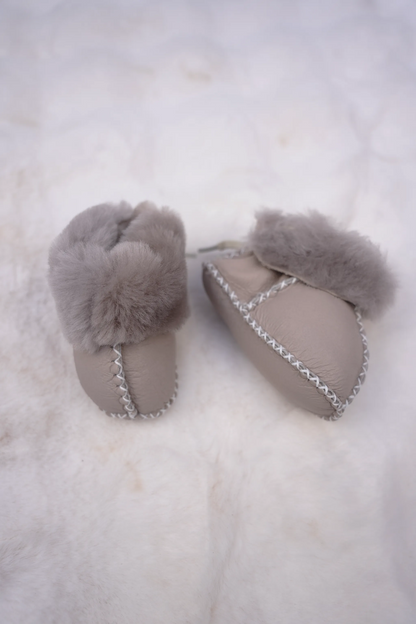 HANDMADE DOUBLE-FACED SHEEPSKIN BABY MOCCASINS