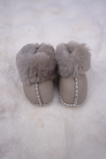 HANDMADE DOUBLE-FACED SHEEPSKIN BABY MOCCASINS