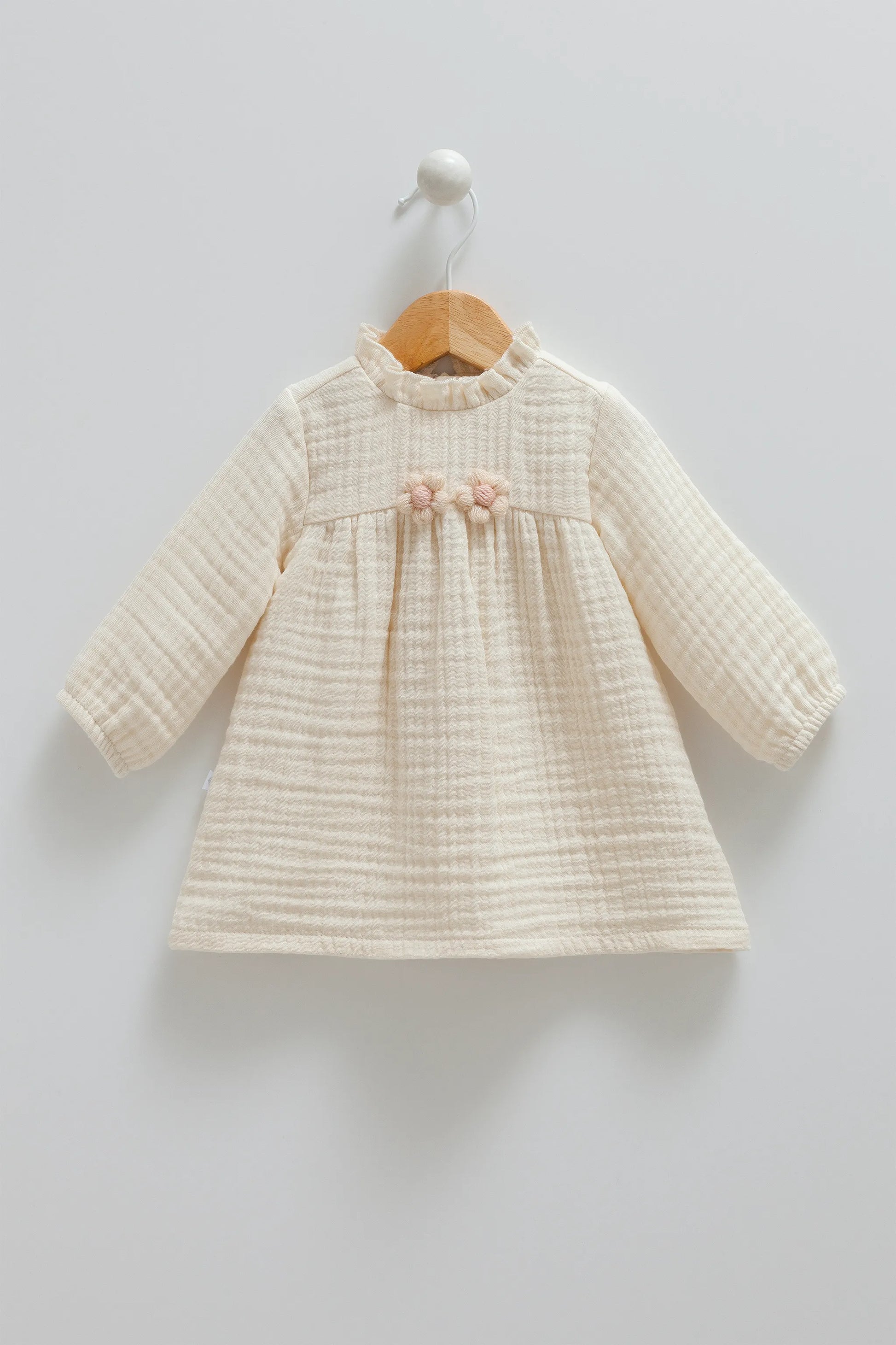 long sleeve infant dress Baby and Toddler Long-Sleeve Twirl Dress - Basil Green| 100% Organic