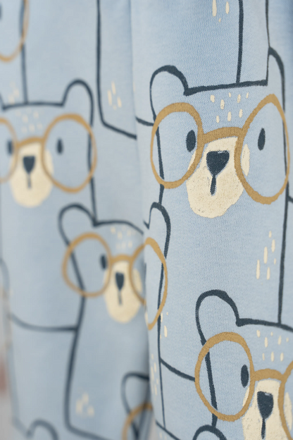BEAR PRINT 3-PIECE HOODED JACKET, TROUSERS, AND T-SHIRT SET (6-24M)