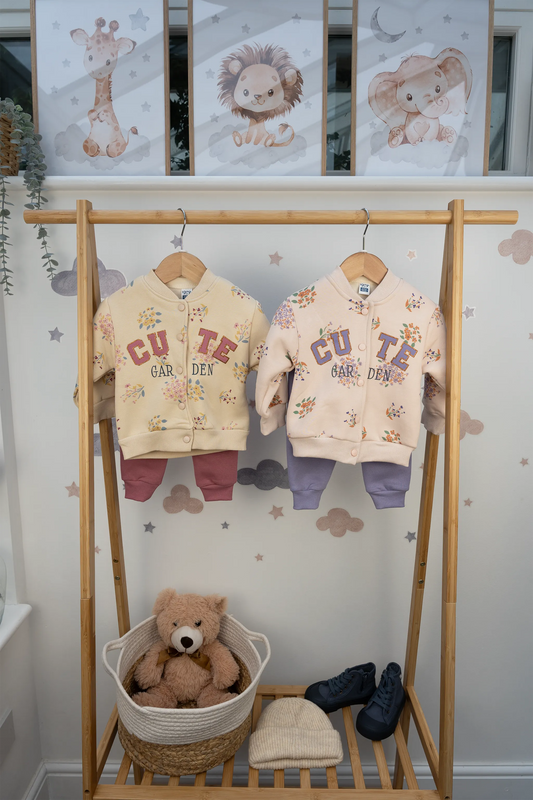 CUTE GARDEN 3-PIECE COTTON BABY OUTFIT (6-24M)