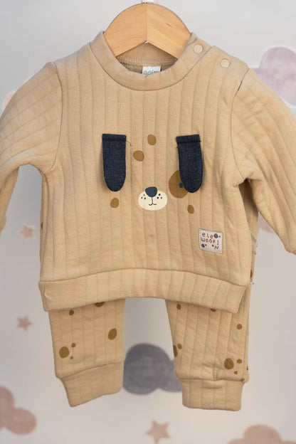 DOGGY BABY BOY QUILTED 2-PIECE SET (3-18M)