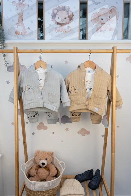 3-PIECE BABY ELEPHANT PRINT OUTFIT SET (3-18M)