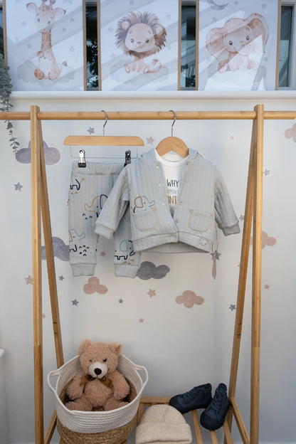 3-PIECE BABY ELEPHANT PRINT OUTFIT SET (3-18M)