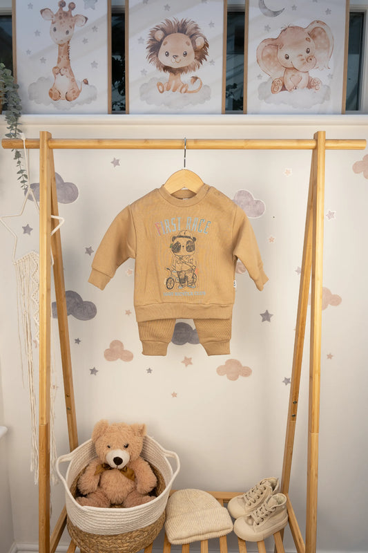 FIRST RACE BABY BOY PRINTED SWEATSHIRT & TROUSERS PACK (6-24M)