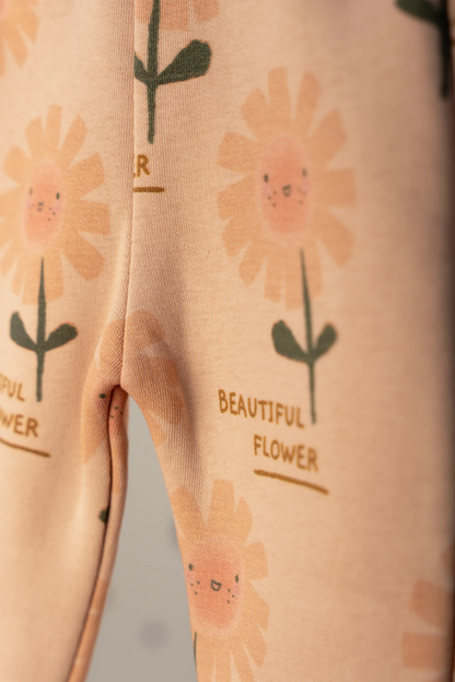 FLOWER BABY GIRL 3 THREAD SWEATSHIRT & JOGGER TROUSERS SET (6-24M)