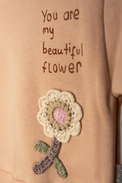 FLOWER BABY GIRL 3 THREAD SWEATSHIRT & JOGGER TROUSERS SET (6-24M)