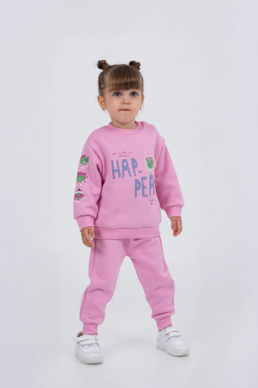 HAP-PEA PRINTED BABY GIRL SWEATSHIRT & TROUSERS PACK (6-24M)
