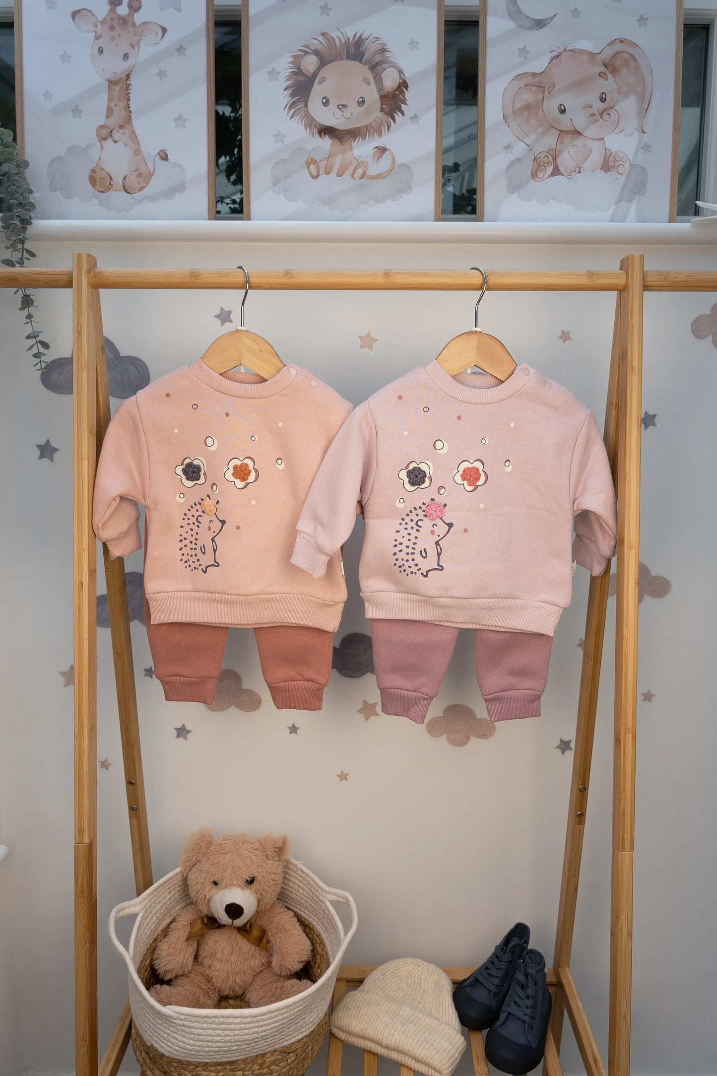 HEDGEHOG BABY GIRL 3 THREAD SWEATSHIRT & JOGGER TROUSERS SET (6-24M)