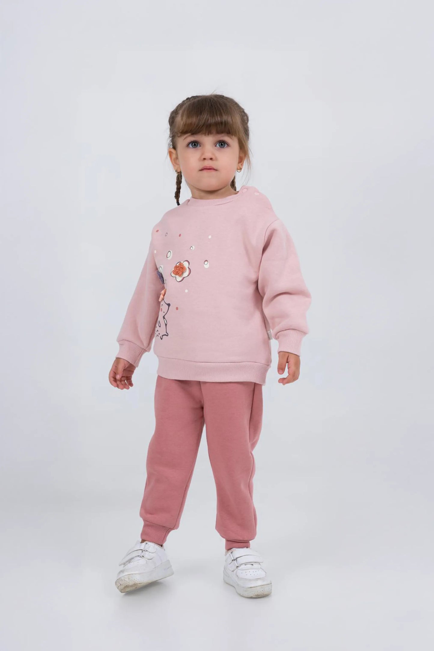 HEDGEHOG BABY GIRL 3 THREAD SWEATSHIRT & JOGGER TROUSERS SET (6-24M)