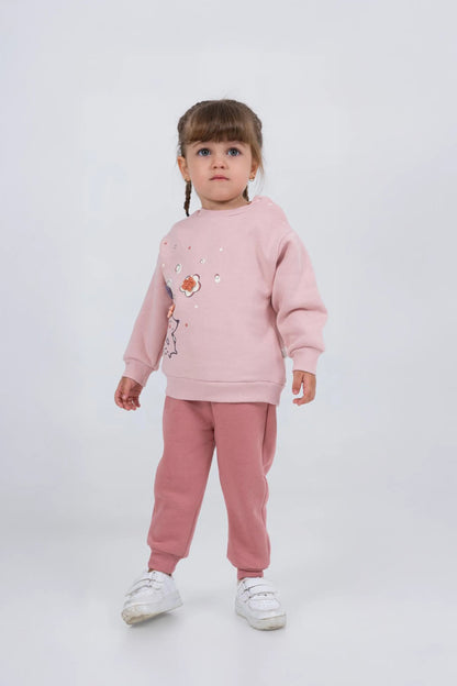 HEDGEHOG BABY GIRL 3 THREAD SWEATSHIRT & JOGGER TROUSERS SET (6-24M)