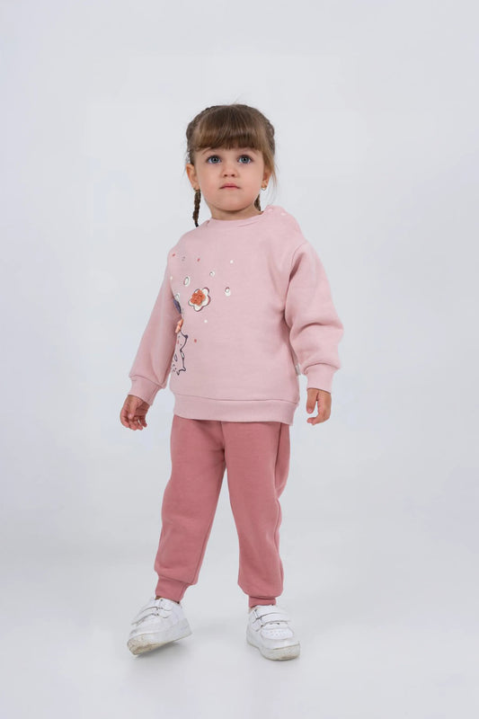 HEDGEHOG BABY GIRL 3 THREAD SWEATSHIRT & JOGGER TROUSERS SET (6-24M)