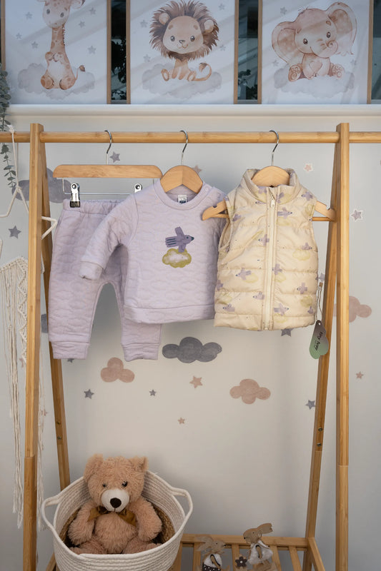 LILAC QUILTED BABY GIRL 3-PIECE SET (3-18M)