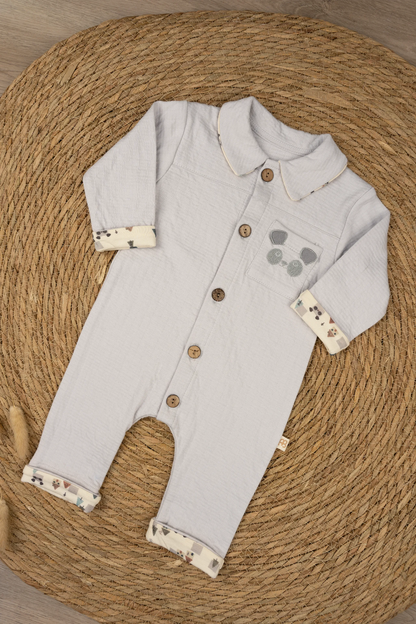 CLASSIC COTTON COLLAR ROMPER - MULTI-COLOR OPTIONS