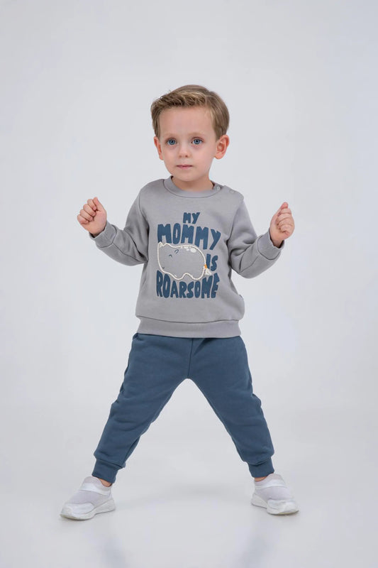 ROARSOME BABY BOY 3 THREAD TRACKSUIT SET (6-24M)