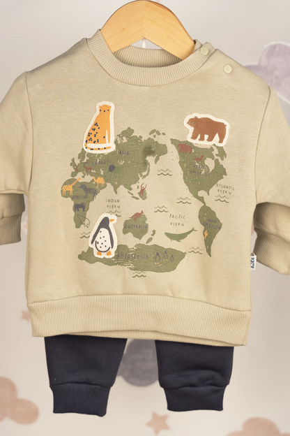 THE WORLD BABY BOY 3 THREAD TRACKSUIT SET (6-24M)