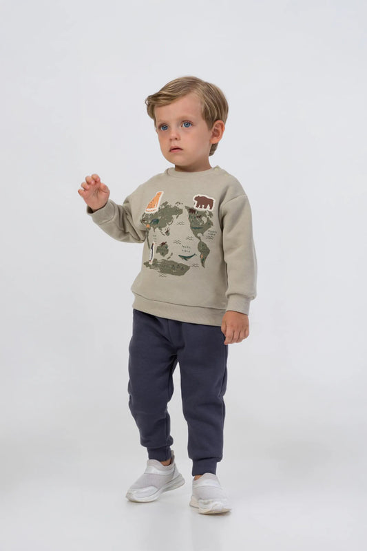 THE WORLD BABY BOY 3 THREAD TRACKSUIT SET (6-24M)
