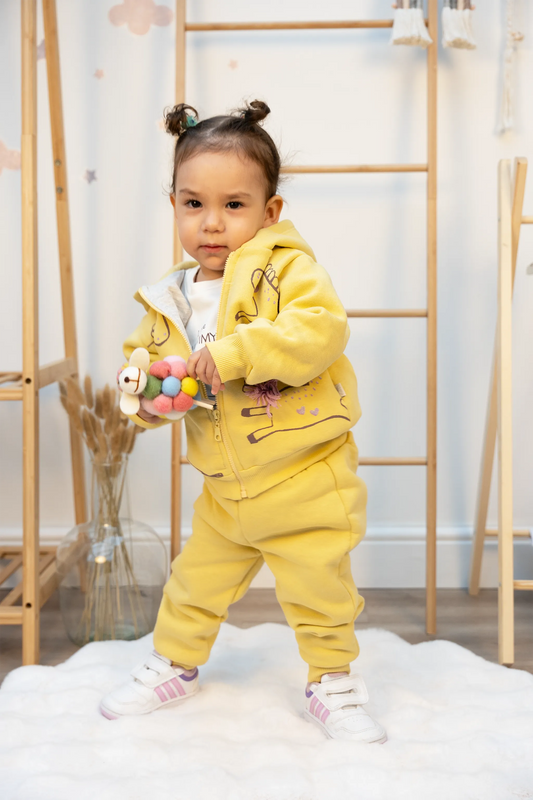 UNICORN PRINT HOODIE & JOGGER TROUSERS 3-PIECE SET (6-24M)