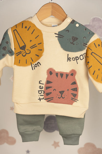 WILDLY BABY BOY 3 THREAD SWEATSHIRT & JOGGER TROUSERS SET (6-24M)