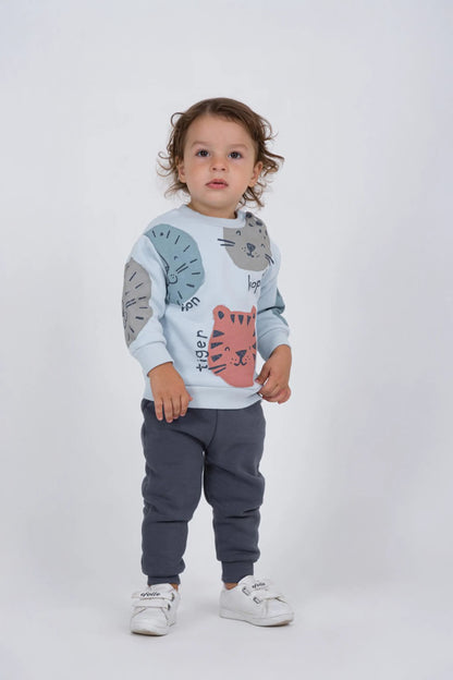 WILDLY BABY BOY 3 THREAD SWEATSHIRT & JOGGER TROUSERS SET (6-24M)